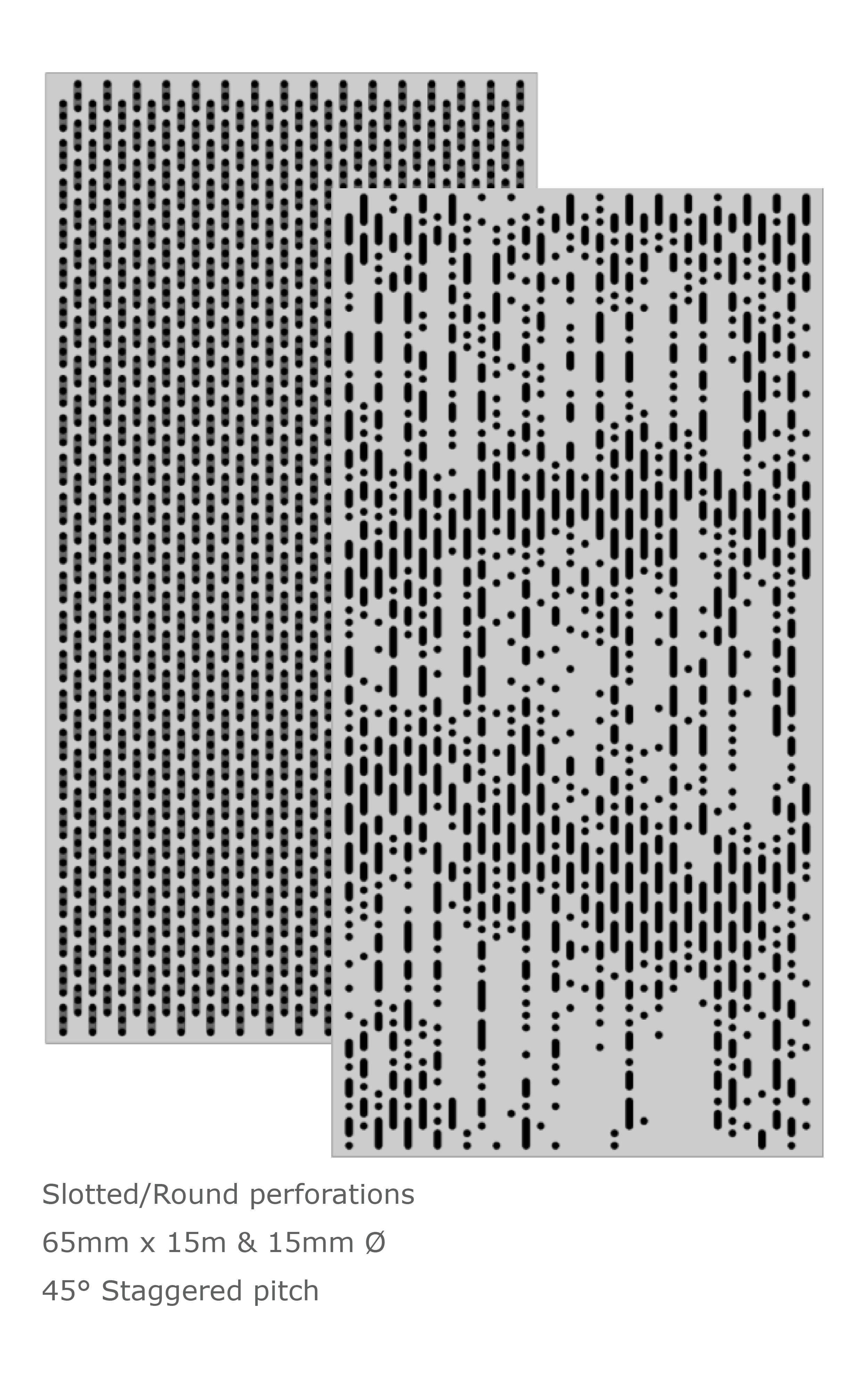 Bespoke Perforated Sheets - Slotted Matrix Pattern