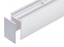 Glazing Channel End Cap - GA SA1038 Natural Anodised