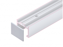 Glazing Channel End Cap - GA SA6037 (fits all) Natural Anodised