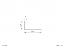 Aluminium Unequal Angle Cross Section - GA 0308