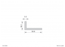 Aluminium Unequal Angle Cross Section - GA 0344