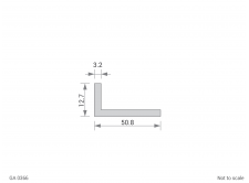 Aluminium Unequal Angle Cross Section - GA 0366