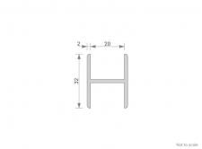 Aluminium H-Shape Cross Section GA 1002