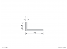 Aluminium Unequal Angle Cross Section - GA 0341