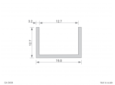 Aluminium Channel Cross Section - GA 0404