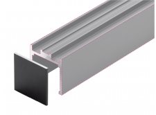 Glazing Channel End Cap - GA BA1037 Black Anodised