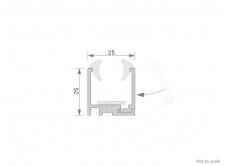 2 Part Glazing Channel Cross Section - GA 1035