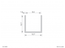 Aluminium Channel Cross Section - GA 0400