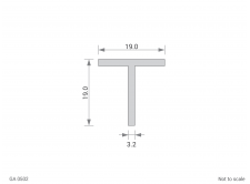 Aluminium Tee Cross Section - GA 0502