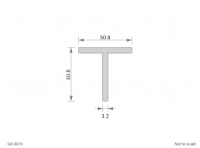 Aluminium Tee Cross Section - GA 0510