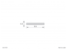 Aluminium Flat Bar Cross Section - GA 0101