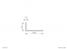 Aluminium Unequal Angle Cross Section - GA 0313