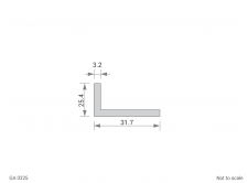 Aluminium Unequal Angle Cross Section - GA 0325