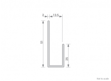 Aluminium Misc Channel Cross Section - GA 1013