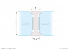 Glass Divider Strip Cross Section - GA 1042