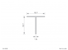 Aluminium Tee Cross Section - GA 0500