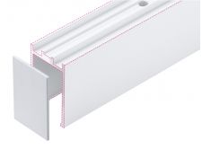 Glazing Channel End Cap - GA SA1038 Powder Coated White