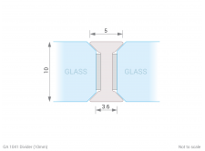 Glass Divider Strip Cross Section - GA 1041