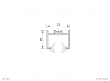 Glazing Channel Cross Section (for 6/8mm glass) - GA 6031