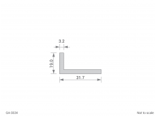 Aluminium Unequal Angle Cross Section - GA 0324