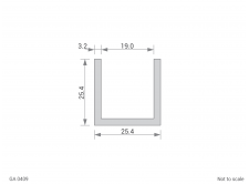 Aluminium Channel Cross Section - GA 0409