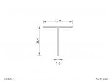 Aluminium Tee Cross Section - GA 0514