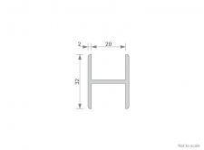 Aluminium H-Shape Cross Section - GA 1002