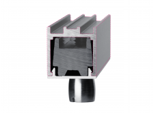 Glazing Channel Door Pivot Kit - GA SA1040 Natural Anodised