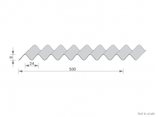 Corrugated Aluminium Sheet Dimensions - GA MF22