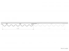 Corrugated Extruded Profile - GA CP78 Dimensioned Drawing