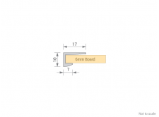 Wallboard Profile Cross Section - End Stop for 6mm board - GA PLT603