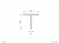 Aluminium Tee Cross Section - GA 0507