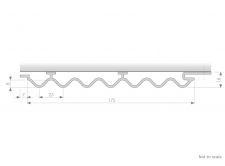 Corrugated Extruded Profile - GA CP78 Section Drawing