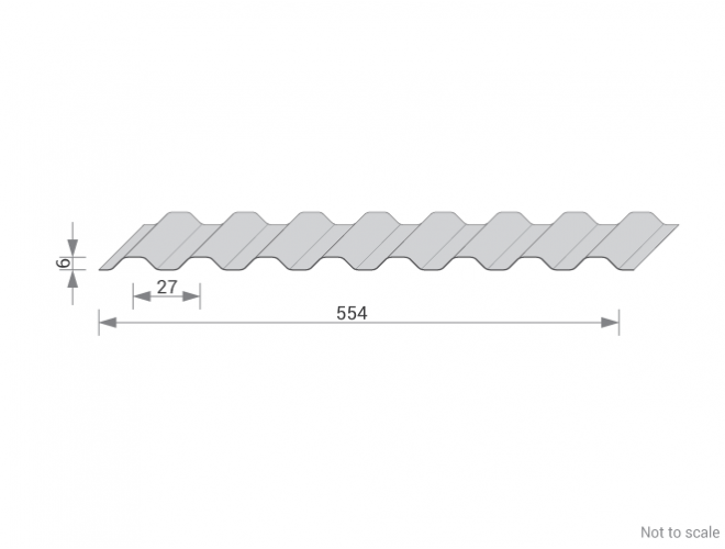 Corrugated Aluminium Sheet Sheet Dimensions - GA AA21