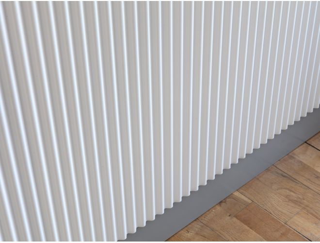 ‘Simplicity’ Corrugated Panel System – White Powder Coated Finish (v3)