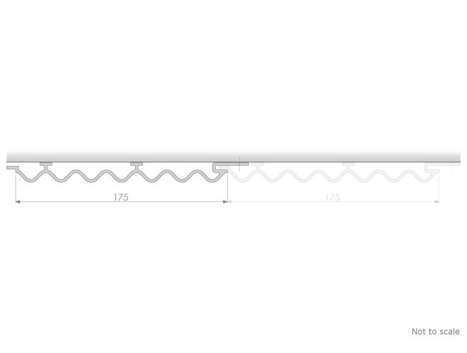Corrugated Extruded Profile - GA CP78 Dimensioned Drawing
