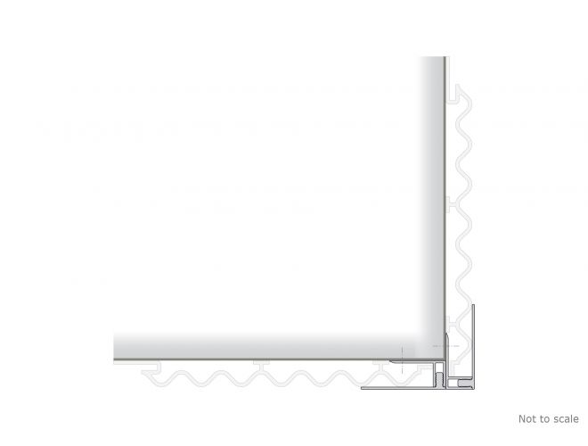 Corrugated Panelling - External Corner Profile Fixing Detail