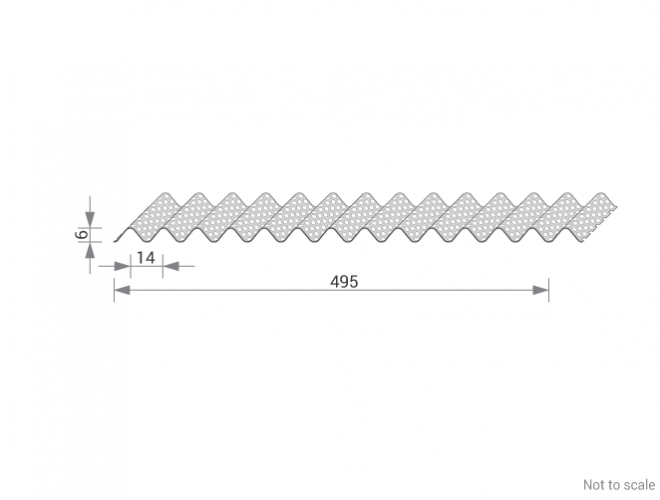 Corrugated Aluminium Sheet Dimensions - GA PMF35