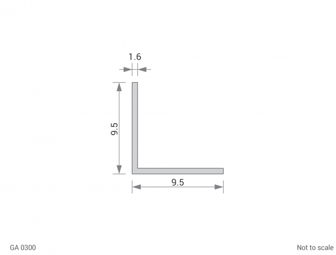 Aluminium Equal Angle Cross Section - GA 0300