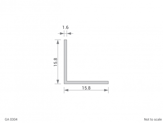 Aluminium Equal Angle Cross Section - GA 0304