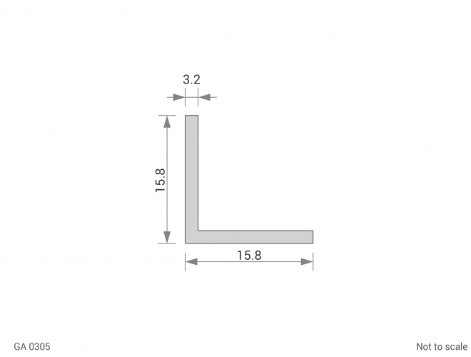 Aluminium Equal Angle Cross Section - GA 0305