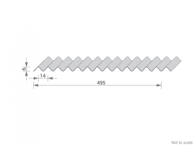 Corrugated Aluminium Sheet Dimensions - GA MF35