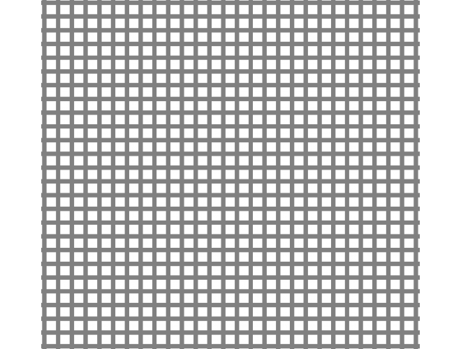 Aluminium Perforated Squares - GA PS1615 Mill (untreated) 44% open area