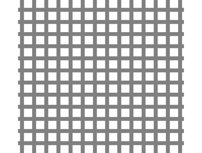 Aluminium Perforated Squares - GA PS1693 Mill (untreated) 44% open area