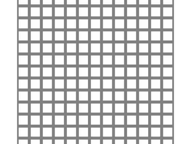 Aluminium Perforated Squares - GA PS1695 Mill (untreated) 56% open area