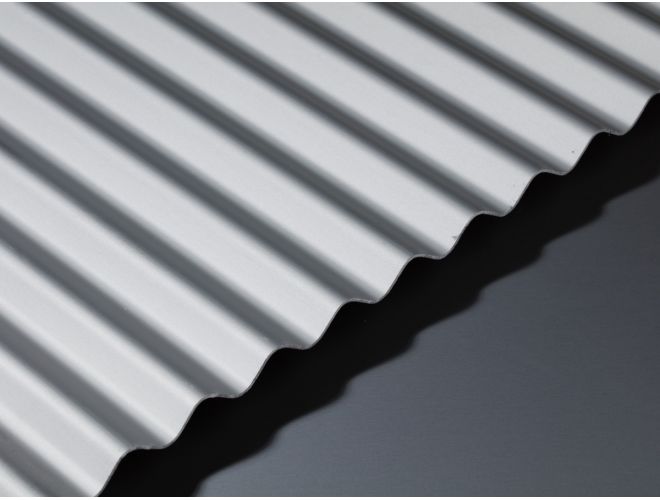 Corrugated Aluminium Sheet - GA AA22 Natural Anodised