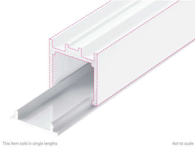 Cover Strip - GA PCW1036 Powdercoated White