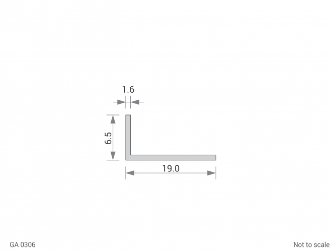 Aluminium Unequal Angle Cross Section - GA 0306