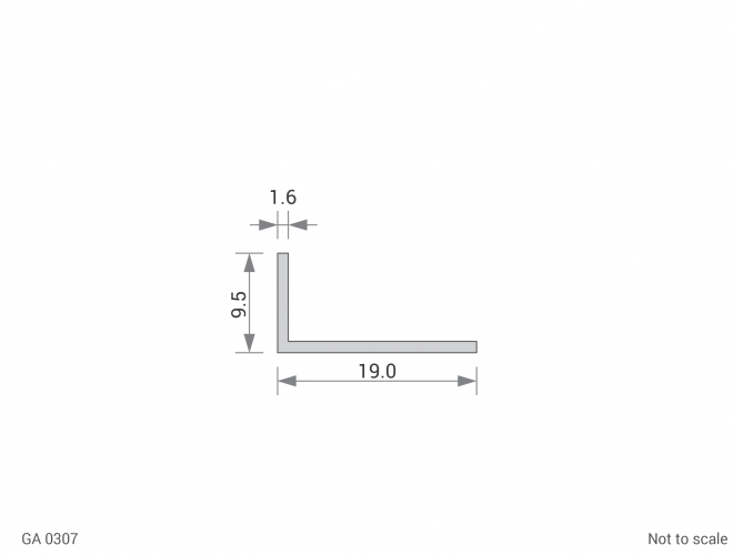 Aluminium Unequal Angle Cross Section - GA 0307