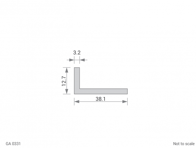 Aluminium Unequal Angle Cross Section - GA 0331